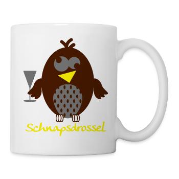 Schnapsdrossel - Tasse - Weiß - Rechts