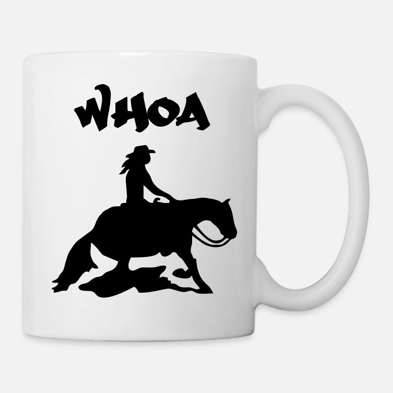 Whoa Sliding Stop-Westernlady - Tasse - Weiß