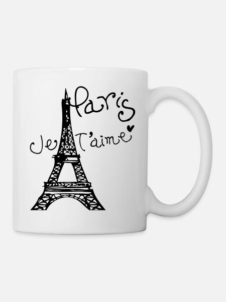 Paris Je T'aime Tour Eiffel - Mug blanc - blanc