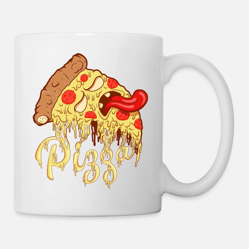 Pizzamonster - Tasse - Weiß
