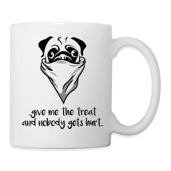 Carlin Dog Bandana Raid Pug - Mug blanc - blanc - Droite