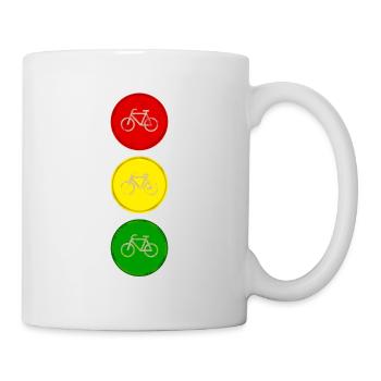 Feu de circulation vélo vélo - Mug blanc - blanc - Droite
