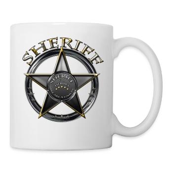 Sheriff for Heroes - Tasse - Weiß - Rechts