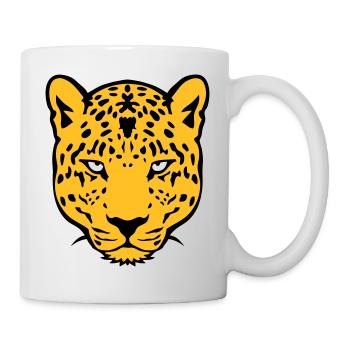 Leoparden wildes Tier 30 - Tasse - Weiß - Rechts