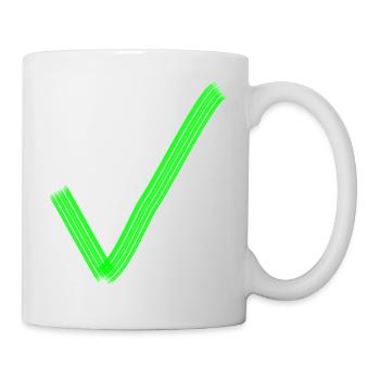 Green Check Mark Correct Sign Correction Hook - Mug - white - Right