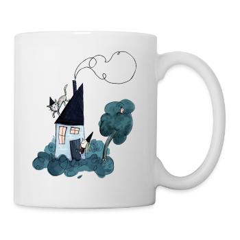 Haexenhaus mit Katze - Tasse - Weiß - Rechts