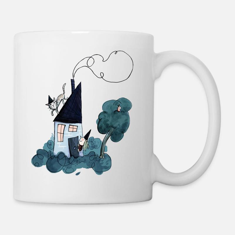 Haexenhaus mit Katze - Tasse - Weiß