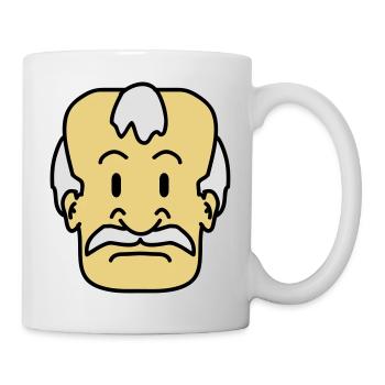 Old Man Face - Mug blanc - blanc - Droite