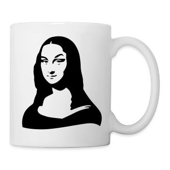 Mona Lisa Original -vor der Augenbrauen Entfernung - Tasse - Weiß - Rechts