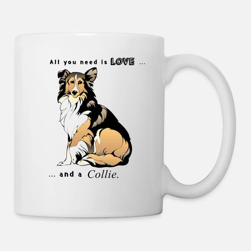 collie - Tasse - Weiß