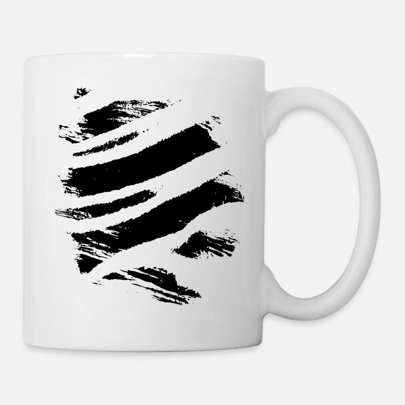 Zebrastreifen Muster - Tasse - Weiß