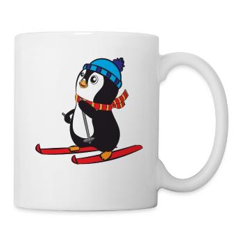 Pinguin Ski - Mug blanc - blanc - Droite