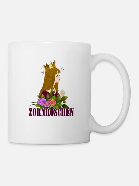 Prinzessin Zornröschen Dornröschen - Tasse - Weiß