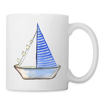 segelboot - Tasse - Weiß - Rechts