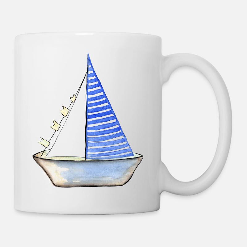 segelboot - Tasse - Weiß
