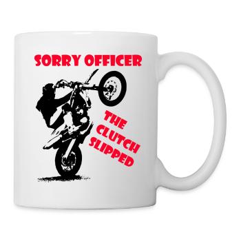 Chemise de motard 'Sorry Officer' - Mug blanc - blanc - Droite