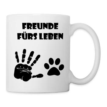 Chiens chats fans amis pour la vie - Mug blanc - blanc - Droite