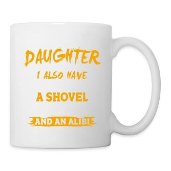 Papa Eltern Vatertag Geschenk · Schöne Tochter - Tasse - Weiß - Rechts