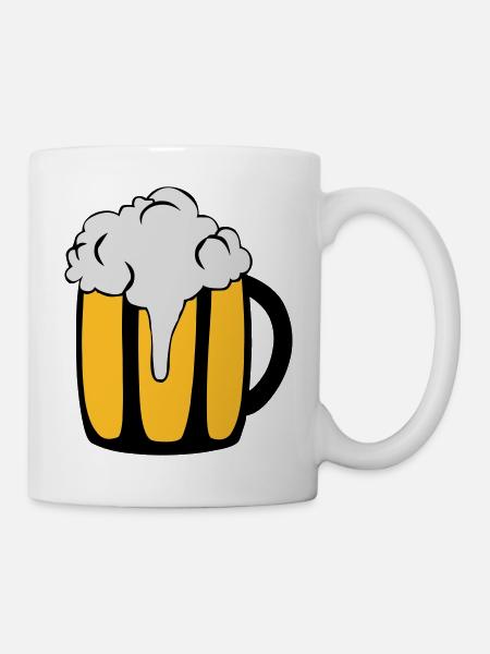 Bierglas - Tasse - Weiß
