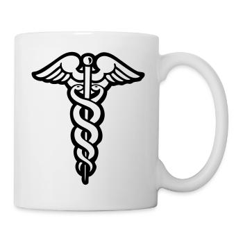 Stick hermes medizin arzt krankenhaus caduceus - Tasse - Weiß - Rechts