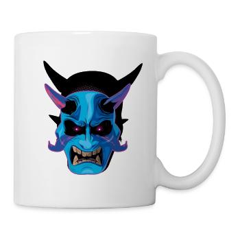 Japanese mask oni - Mug - white - Right