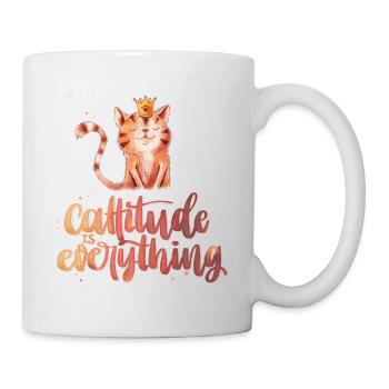 Cattitude is everything! - Mug - white - Right
