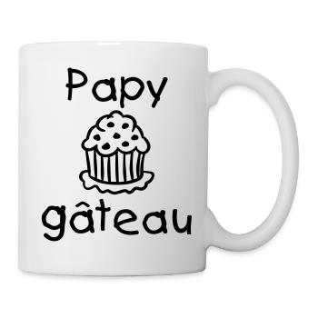 papy gateau - Mug blanc - blanc - Droite