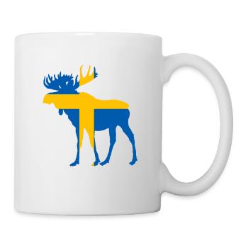 Schweden Elch Flagge - Tasse - Weiß - Rechts