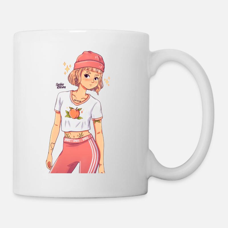 Fille de pêche - Mug blanc - blanc