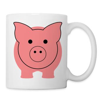 schweinchen_2fb - Tasse - Weiß - Rechts