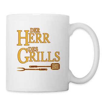 Der Herr des Grills Grillen BBQ Maenner - Tasse - Weiß - Rechts