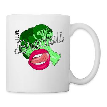 J'adore le brocoli - Mug blanc - blanc - Droite