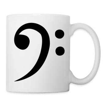 clef de fa partition musique classique - Mug blanc - blanc - Droite