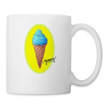 leckere eiscreme - Tasse - Weiß - Rechts