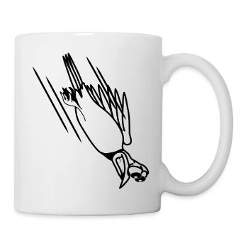 drôle d'oiseau crash cool drôle bande dessinée - Mug blanc - blanc - Droite