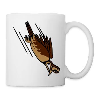 drôle d'oiseau crash cool drôle bande dessinée - Mug blanc - blanc - Droite