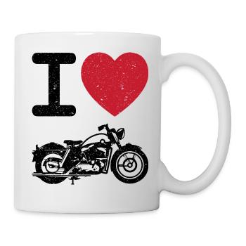 Motorcycle I Love Motorcycles Chopper Gift - Mug - white - Right