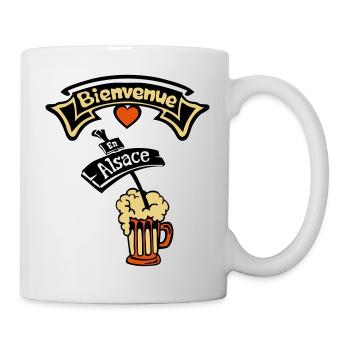 alsace bienvenue biere alcool humour region - Mug blanc - blanc - Droite