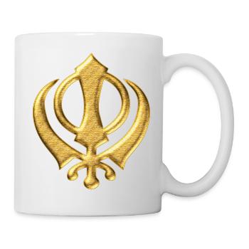 Khanda Sikh Symbol Schwerter Religion Sikhismus - Tasse - Weiß - Rechts