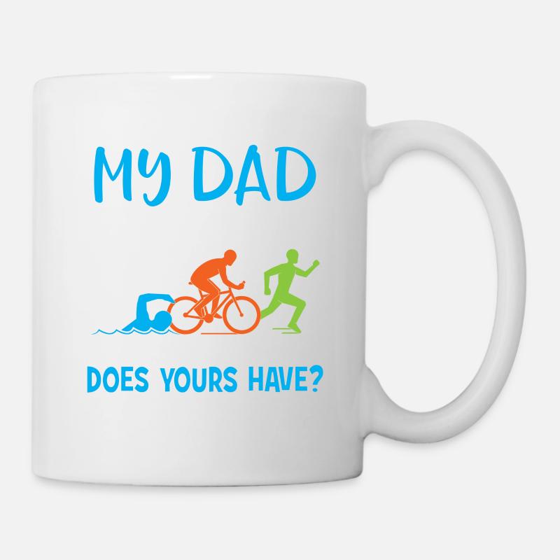 Triathlon Sport Triathleten Geschenk · Superkraft - Tasse - Weiß