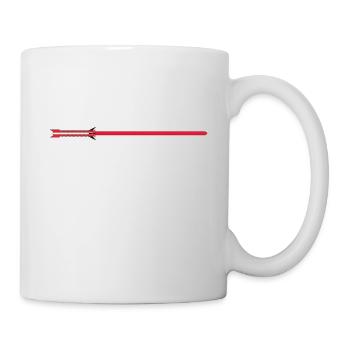 Sabre laser rouge - Mug blanc - blanc - Droite