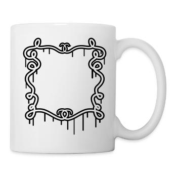 Artistic graffiti frame - Mug - white - Right