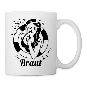 Braut - Crew - Team - maritim - JGA - Hochzeit -1C - Tasse - Weiß - Rechts
