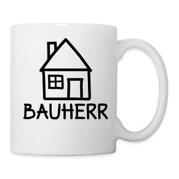 Bauherr - Tasse - Weiß - Rechts