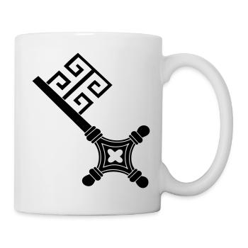 vintage bremen key vector drawing keys - Mug - white - Right