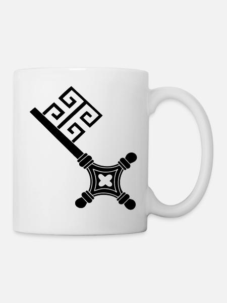 dessin vecteur clé de Brême vintage - Mug blanc - blanc