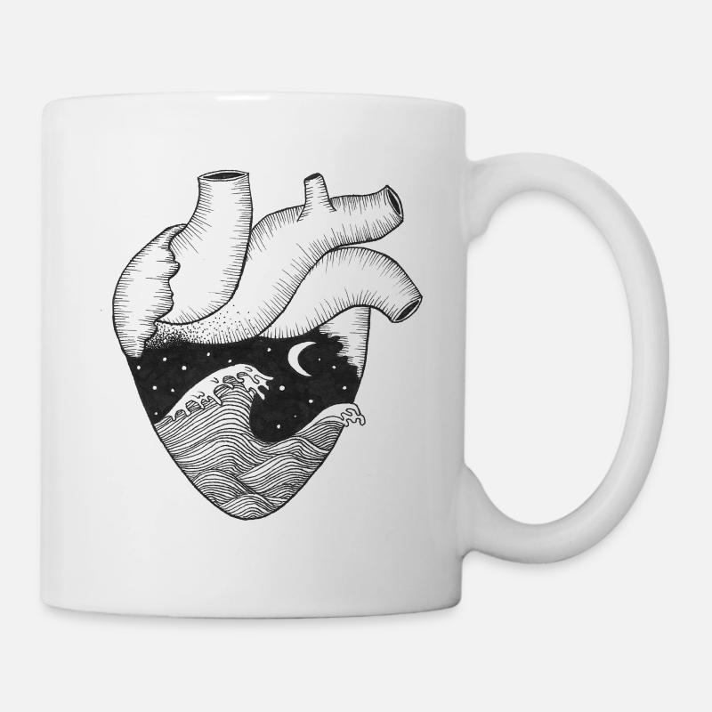 Meer im Herzen - Tasse - Weiß
