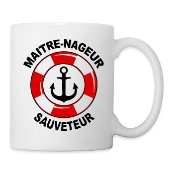 maitre nageur 01 - Mug blanc - blanc - Droite
