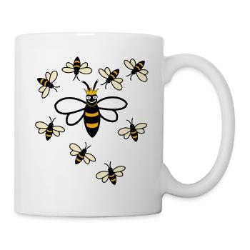Queen Bee and Court - Mug - white - Right