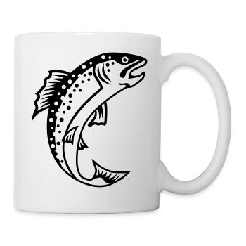 Truite - Mug blanc - blanc - Droite